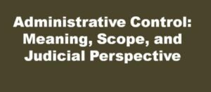 Administrative Control