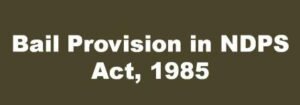 bail provision in NDPS Act